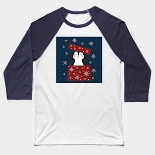 Penguin in the gift box Baseball T-Shirt